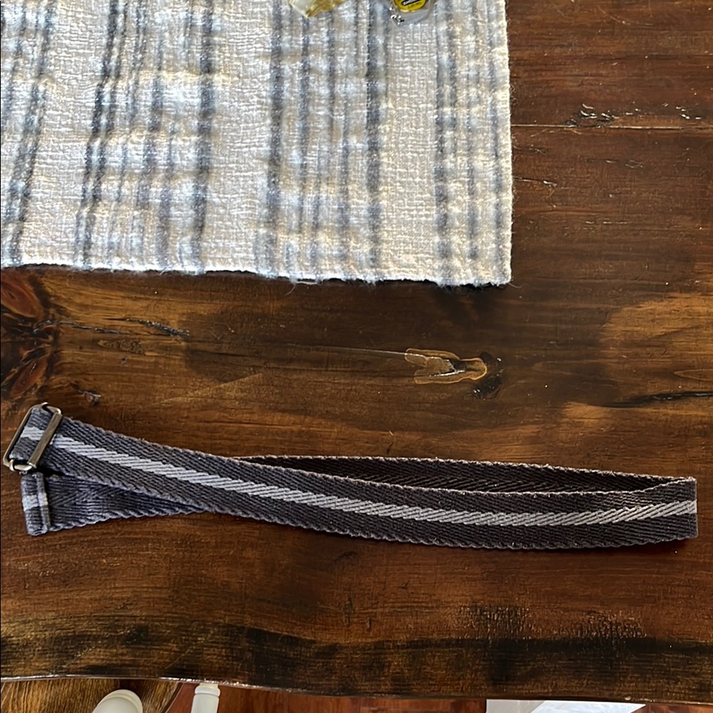 Gray fabric belt for boys